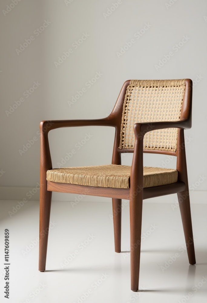Sculptural Dining Chair with Soft Wood Transitions and Comfortable Woven Paper Cord for Unique Dining Experiences Sculptural Dining Chair with Soft Wood Transitions and Comfortable Woven Paper Cord for Unique Dining Experiences