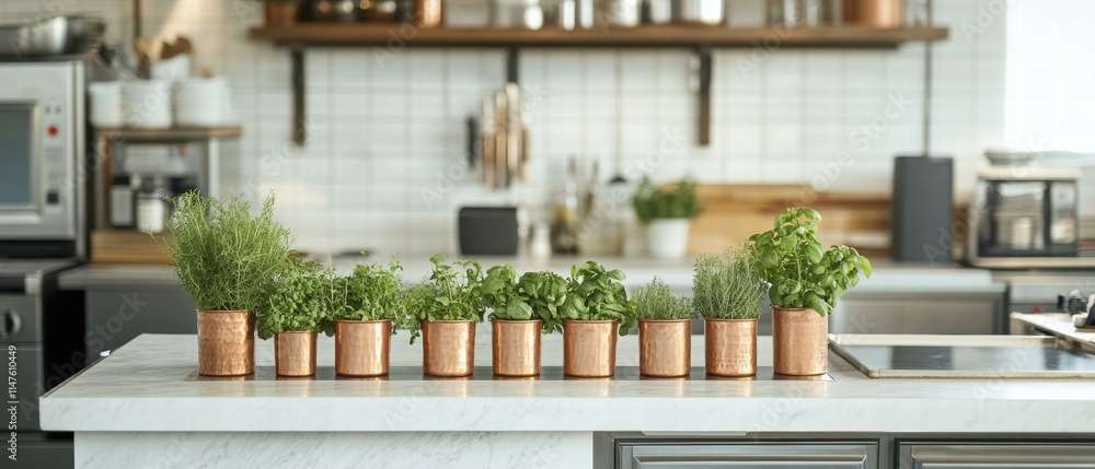 Fresh herbs organic farm-to-table restaurant kitchen urban culinary space modern design Fresh herbs organic farm-to-table restaurant kitchen urban culinary space modern design