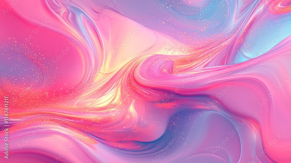 Fototapeta premium Vibrant abstract swirls digital canvas colorful art modern aesthetic close-up view creative expression