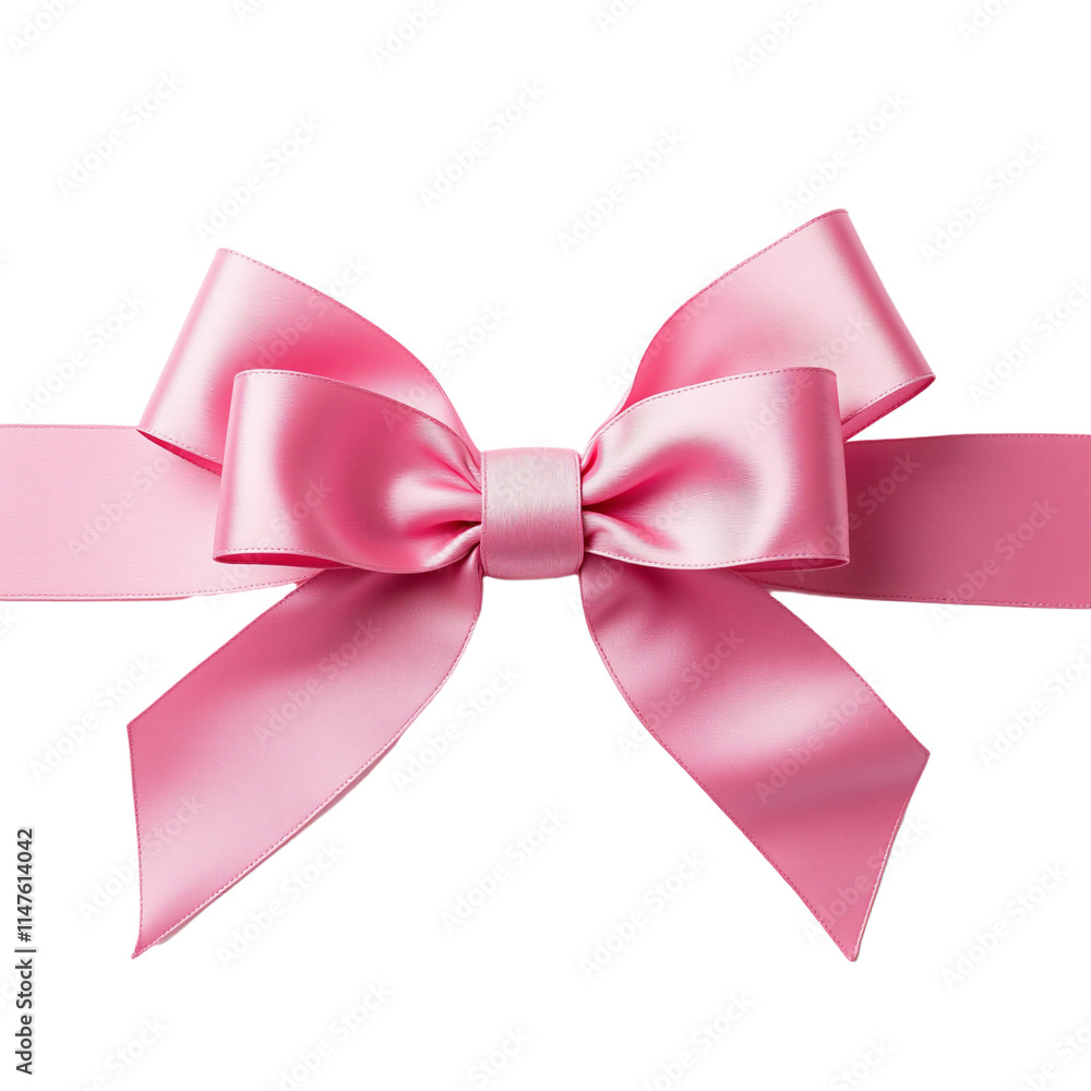 A large pink satin bow tied elegantly atop a ribbon, showcasing a glossy surface and perfect symmetry, suitable for gift wrapping and decorative themes. transparent background, png A large pink satin bow tied elegantly atop a ribbon, showcasing a glossy surface and perfect symmetry, suitable for gift wrapping and decorative themes. transparent background, png