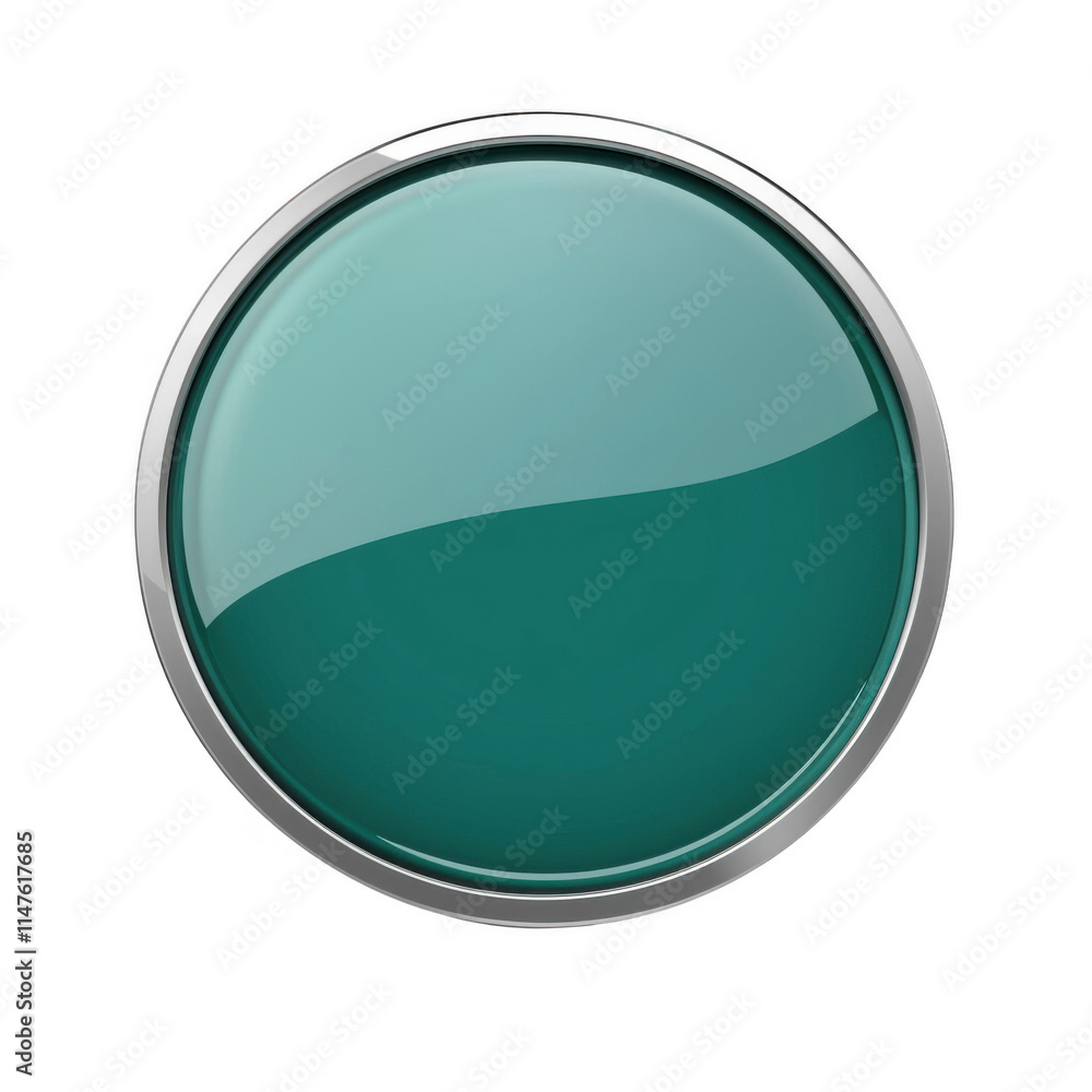 Green icon of Stop Button isolated on a transparent background Minimalist flat icon, vector logo style sign clipart on a no background png