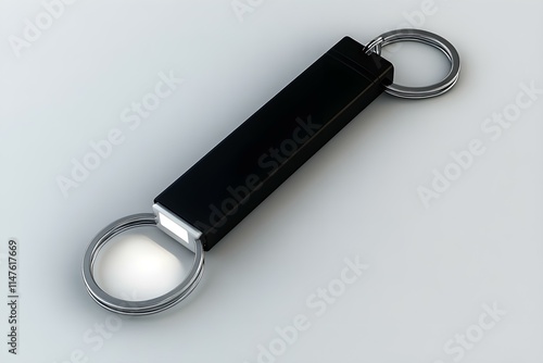 Blank LED Torch Key Ring Mockup for 3D Render Illustration and Product Design