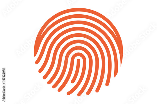 Abstract Fingerprint Line Drawing on White Background A Modern Artistic Interpretation