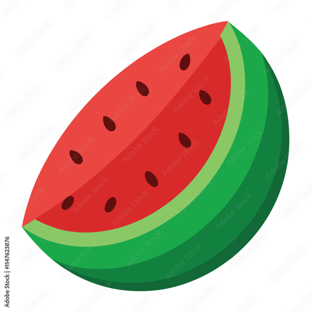 watermelon vector illustration on a white background watermelon vector illustration on a white background