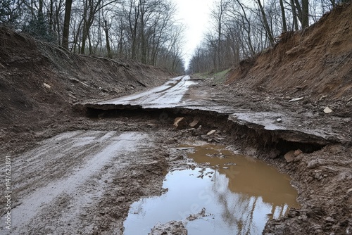 Repaired section of Index Galena Road after interagency flood damage repair project photo