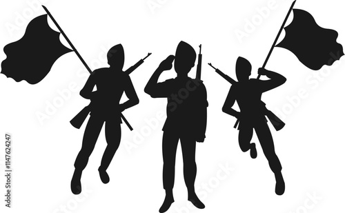 Hero Day Soldier Celebration Silhouette