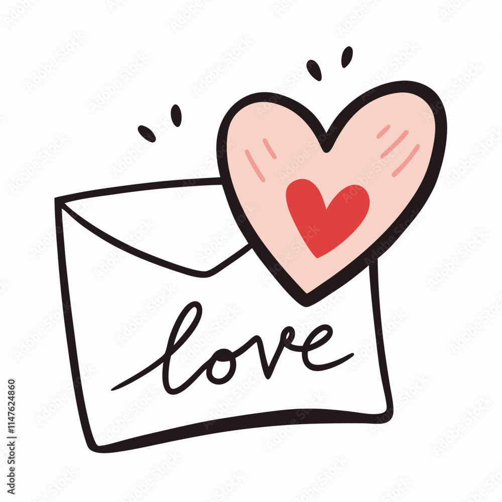 envelope with hearts envelope with hearts