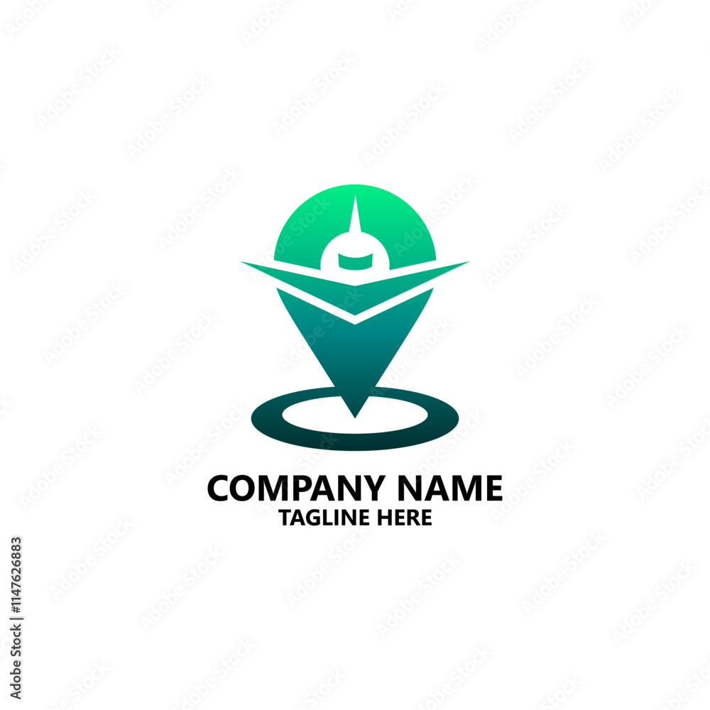 pin plane logo design vector pin plane logo design vector