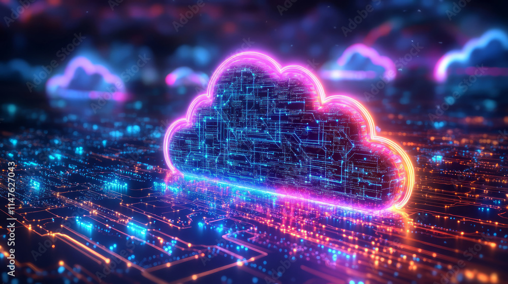Cloud computing, cloud storage, big data technology concept background Cloud computing, cloud storage, big data technology concept background
