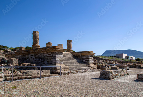 Temples of the Capitoline Triad from the 1st century AD. in Baelo Claudia. Cadiz, Andalusia, Spain. photo