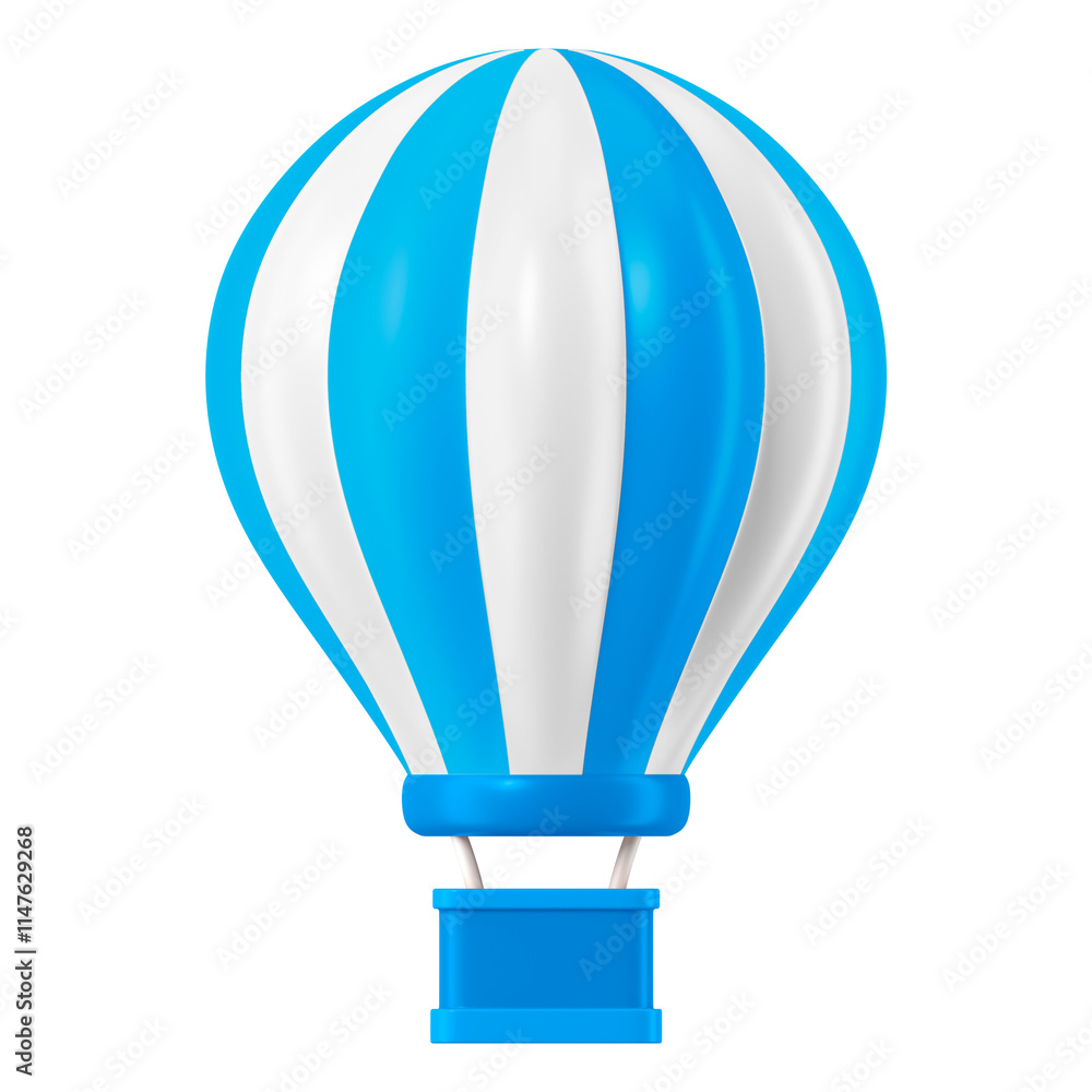 Hot air balloon png sticker, travel 3D cartoon transparent background Hot air balloon png sticker, travel 3D cartoon transparent background