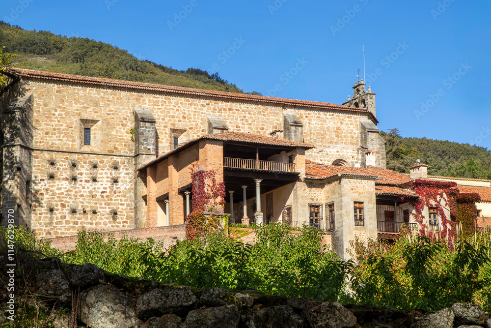 Obraz premium General view of the Monastery of Yuste. Here Charles V died in 1558. Caceres, Extremadura, Spain.
