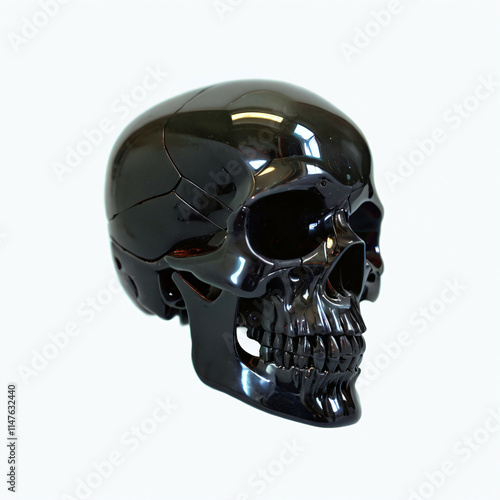 Skull made of obsidian. Iso...