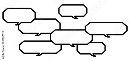 おしゃべりなモノクロ吹き出し