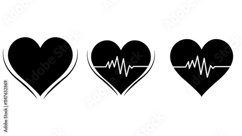 Heart, love, romance or Valentine's Day red heart. Heart vector icons.Flat design. Heart and love Vector illustration.