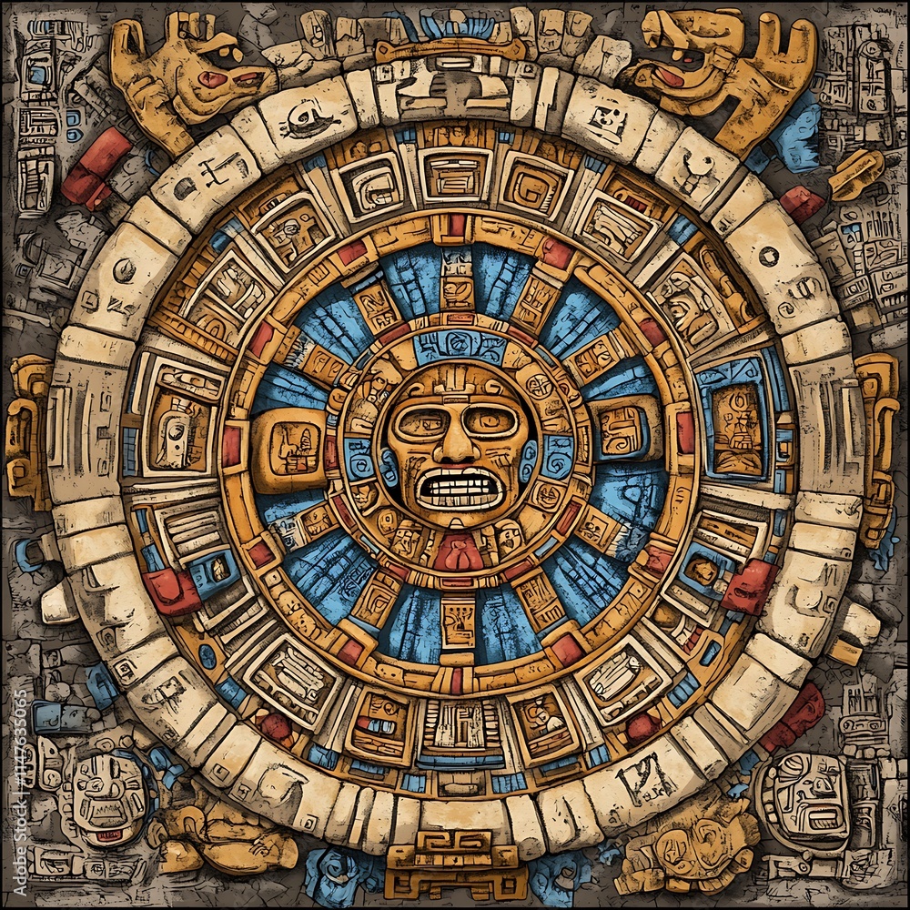Fototapeta premium Intricate Shirt Design Featuring Detailed Ancient Pattern Artwork