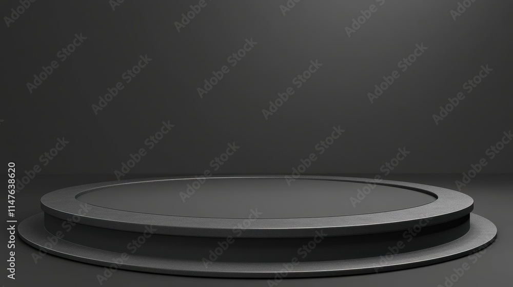Dark Gray Circular Platform Display Stand Dark Gray Circular Platform Display Stand