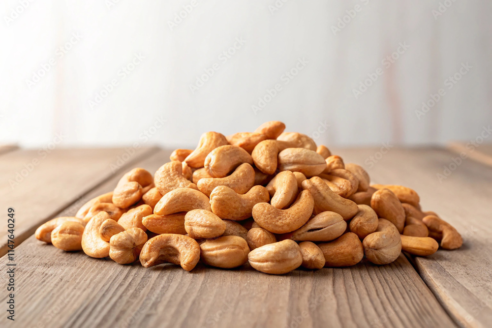 Heap of cashew nuts. Generative AI. Heap of cashew nuts, healty food. Heap of cashew nuts. Generative AI. Heap of cashew nuts, healty food.