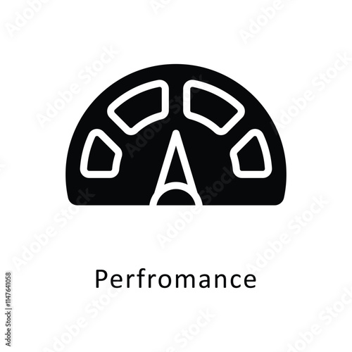 Perfomance Vector Gylph Icon. Eps 10 file 