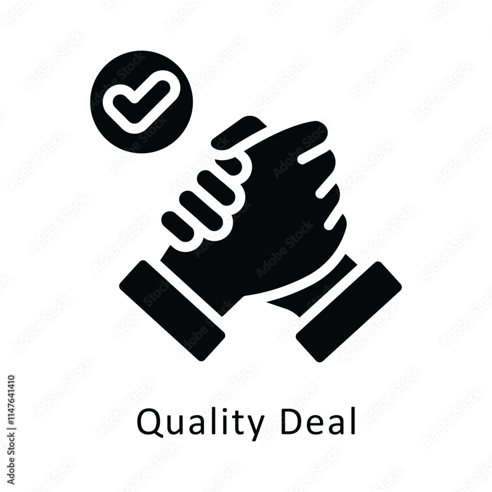 Obraz premium Quality Deal Vector Gylph Icon. Eps 10 file 