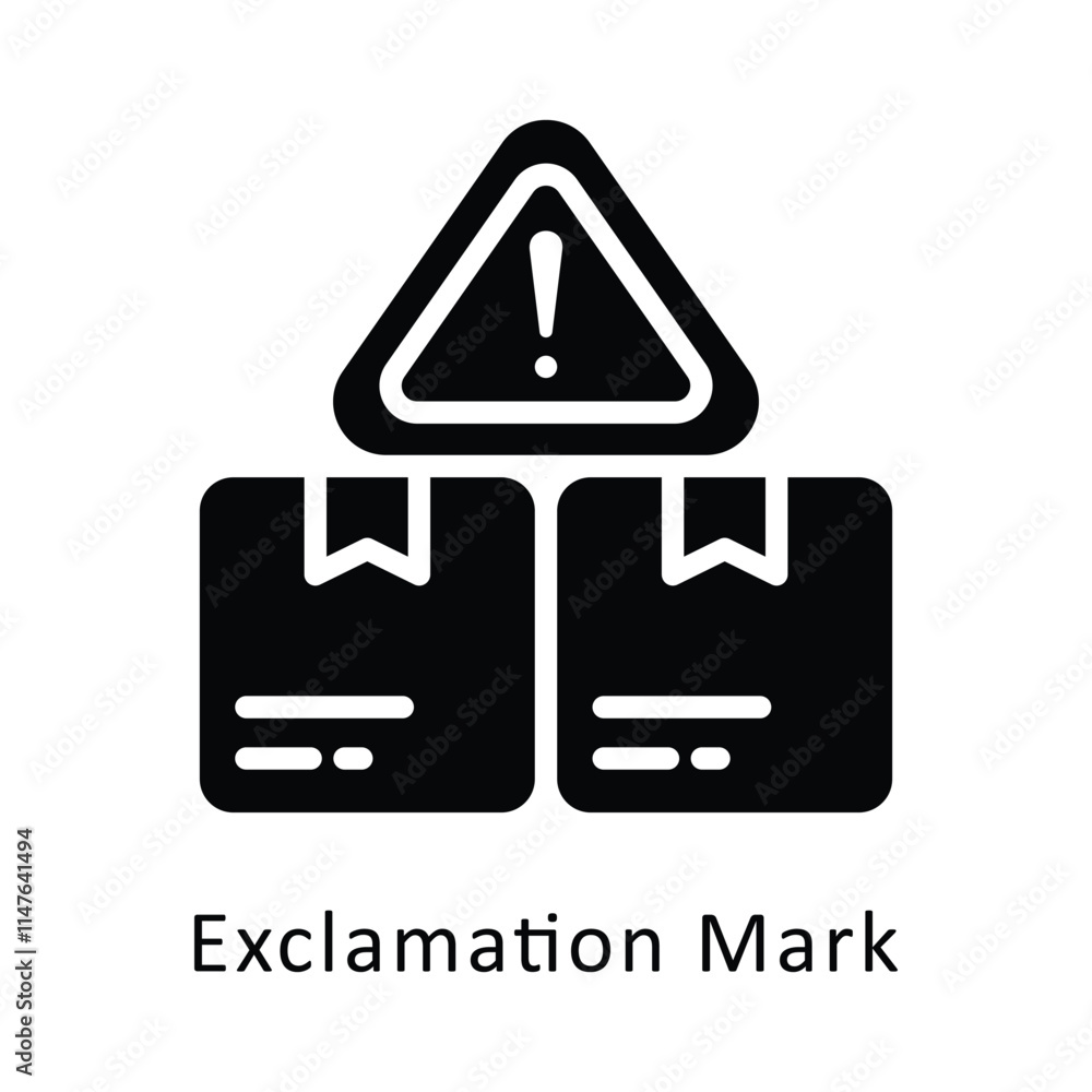 Obraz premium Exclamation mark Vector Gylph Icon. Eps 10 file 