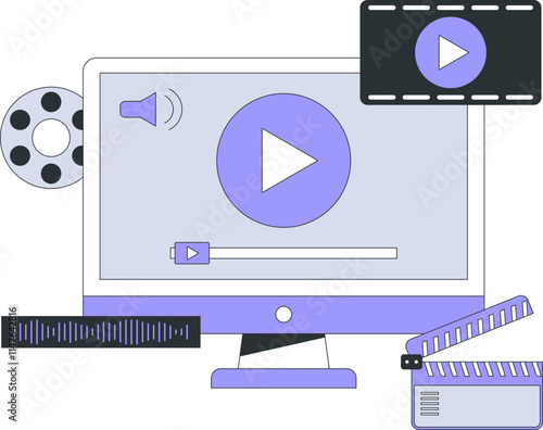Video Editing Illustration