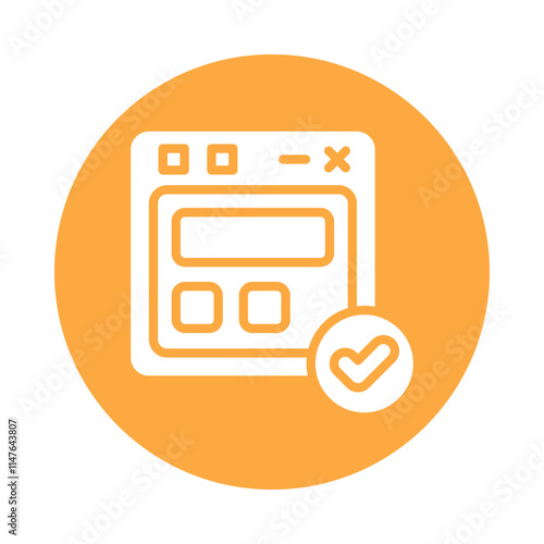 Web Quality Check Vector Gylph Icon. Eps 10 file 