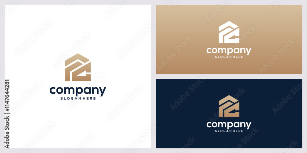 letter fc and home logo letter fc and home logo