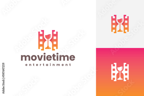 movie time logo vector