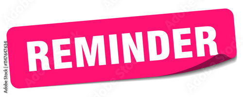 REMINDER sticker