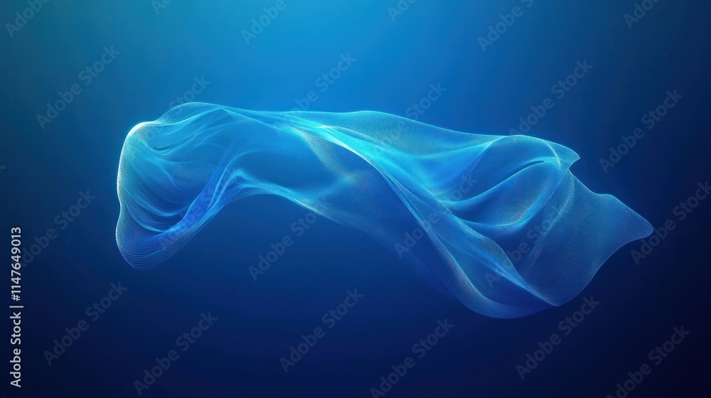 Abstract blue flowing fabric. Abstract blue flowing fabric.