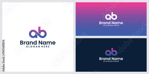 letter ab invinity logo