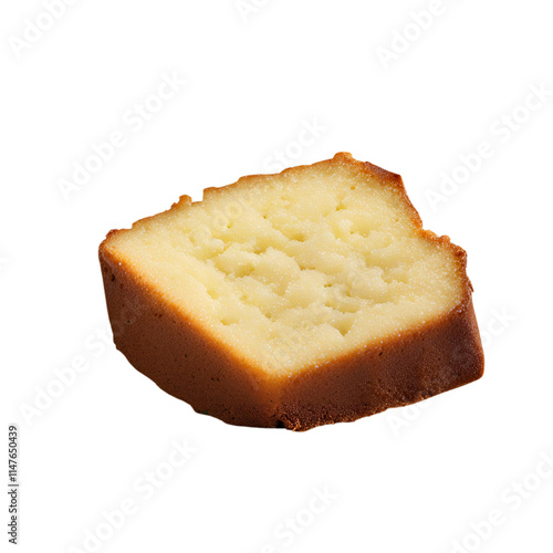 一片のカットされたシフォンケーキ