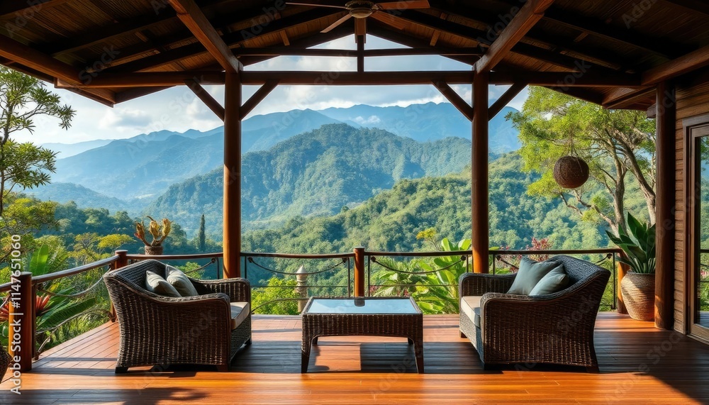 The view is breathtakingly beautiful, showcasing distant mountain peaks that reach up into the sky The view is breathtakingly beautiful, showcasing distant mountain peaks that reach up into the sky
