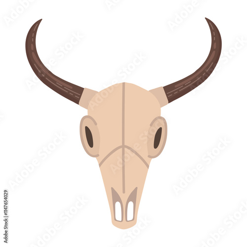 Cow skull icon clipart avatar logotype concepte isolated illustration