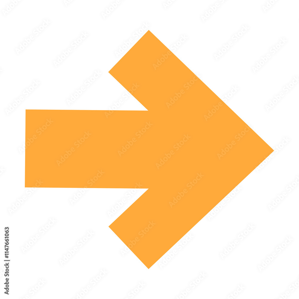 Arrow png icon, yellow simple sticker, right direction transparent symbol Arrow png icon, yellow simple sticker, right direction transparent symbol