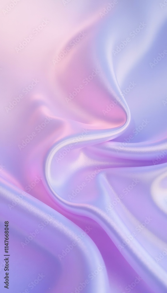 Obraz premium Smooth flowing pastel fabric with light highlights creating a luxurious soft texture background, for fashion design and elegant presentations