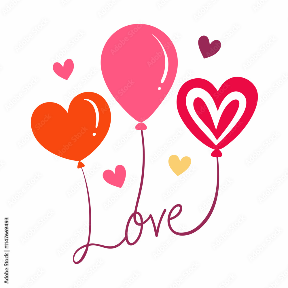 balloons in the form of heart balloons in the form of heart