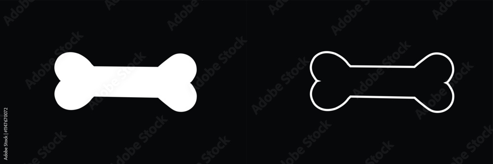 Set of bone vector icons. Dog bone. Puppy nutrition. Vector 10 Eps. Set of bone vector icons. Dog bone. Puppy nutrition. Vector 10 Eps.