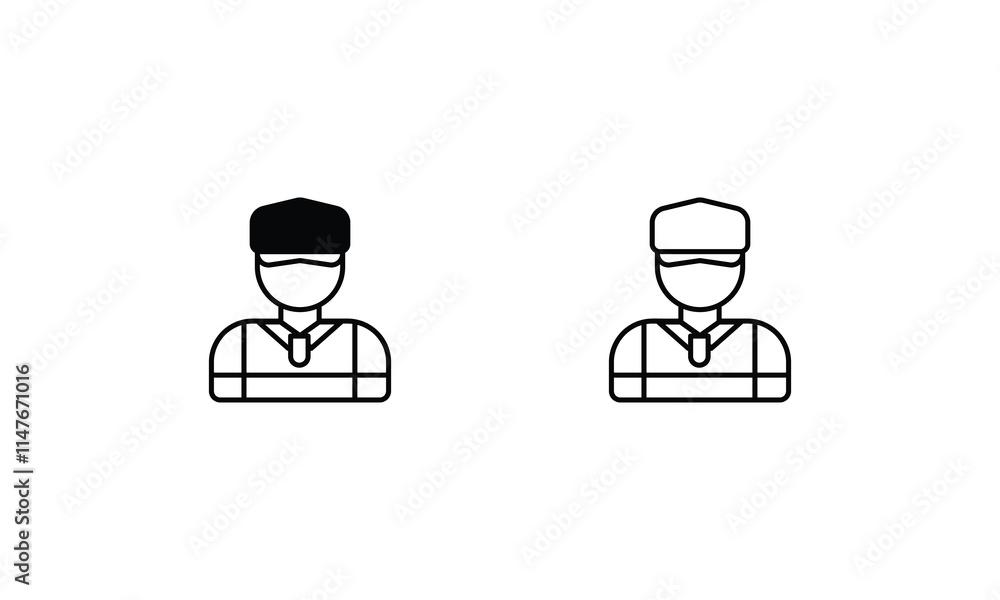 Coach icons set line and glyph vector icon Coach icons set line and glyph vector icon