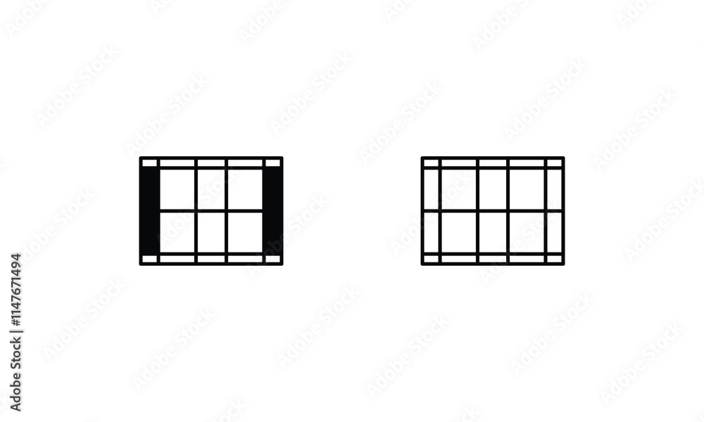 Field icons set line and glyph vector icon Field icons set line and glyph vector icon