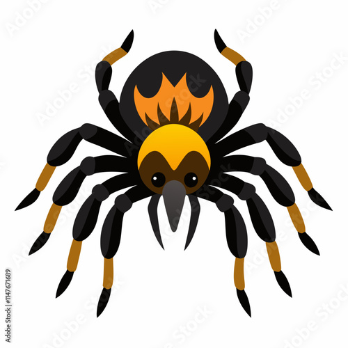 Goliath Bird-Eating Tarantula Illustration on White Background for Nature Lovers