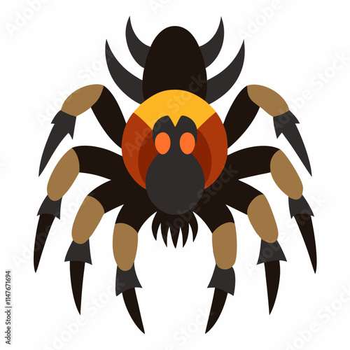 Goliath Bird-Eating Tarantula Illustration on White Background for Nature Lovers