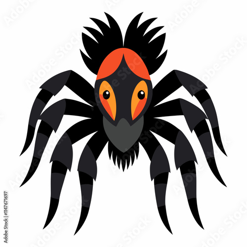 Goliath Bird-Eating Tarantula Illustration on White Background for Nature Lovers