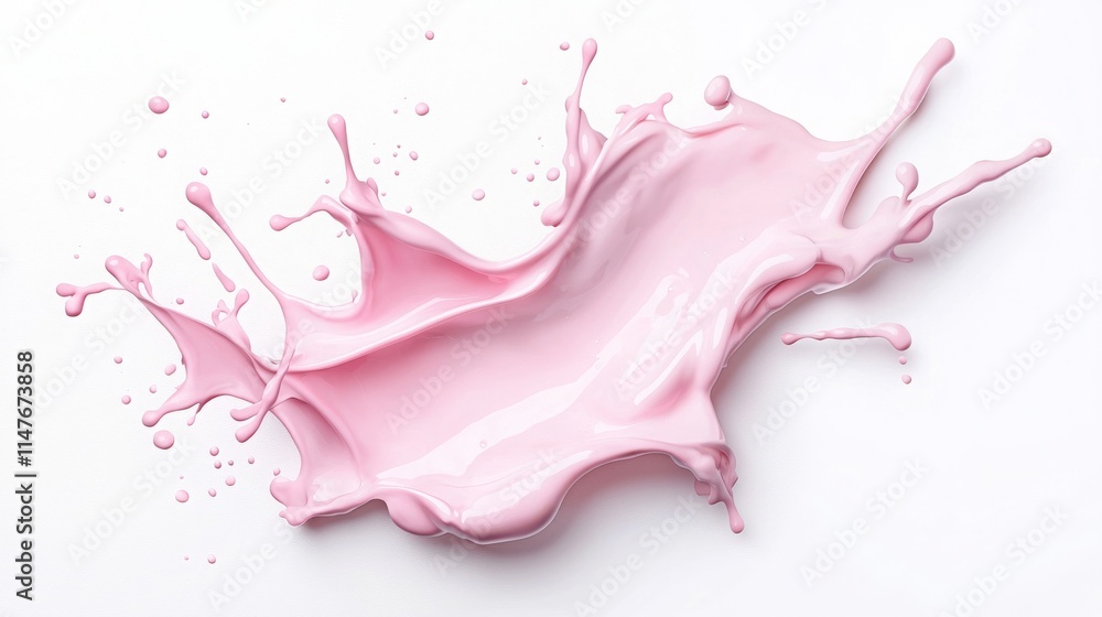 Vibrant Pink Paint Splash on White Background Capturing Fluidity and Motion in Artistic Expression for Creative Projects and Graphic Design Needs Vibrant Pink Paint Splash on White Background Capturing Fluidity and Motion in Artistic Expression for Creative Projects and Graphic Design Needs