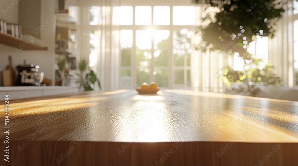 Modern Kitchen Table with Natural Wood Grain Modern Kitchen Table with Natural Wood Grain