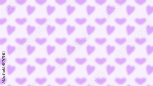 Seamless pattern of soft lavender hearts on a light lavender background.  Ideal for creating greeting cards, invitations, and gentle projects