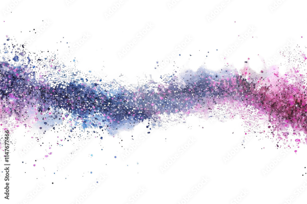 Pink and Blue Watercolor Splashes across a Black Background with Splatter Paint Effect. Pink and Blue Watercolor Splashes across a Black Background with Splatter Paint Effect.