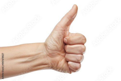 Hand Showing Thumbs Up Gesture with Agreement and Approval Sign.