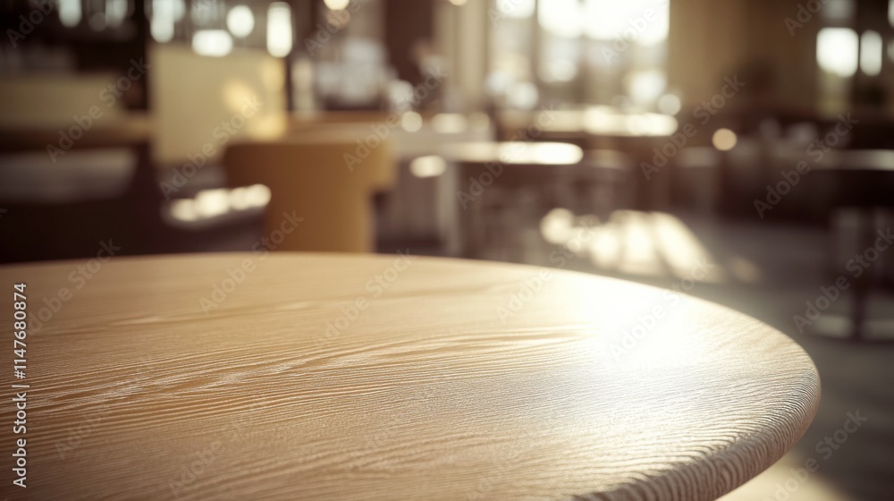 Elegant Wooden Kitchen Table in Bright Modern Interior Elegant Wooden Kitchen Table in Bright Modern Interior